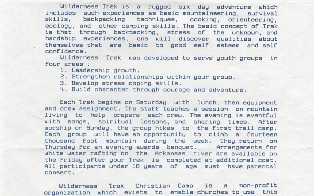 1980’s WTCC Letter to Participants