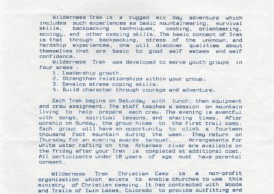 1980’s WTCC Letter to Participants