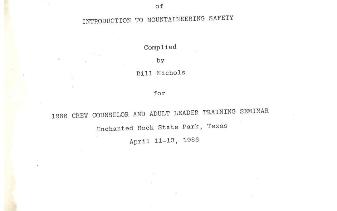 1986 Leader Training Packet